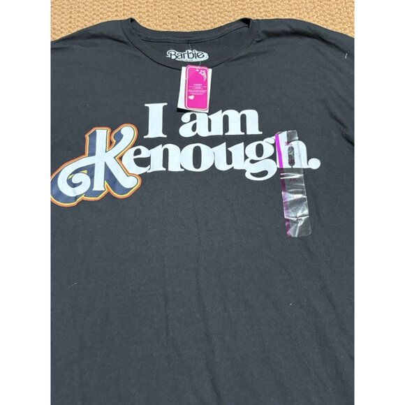 Men's Barbie “I am KENOUGH" Short Sleeve Graphic T-Shirt - Black 100% Cotton XXL - Picture 2 of 6